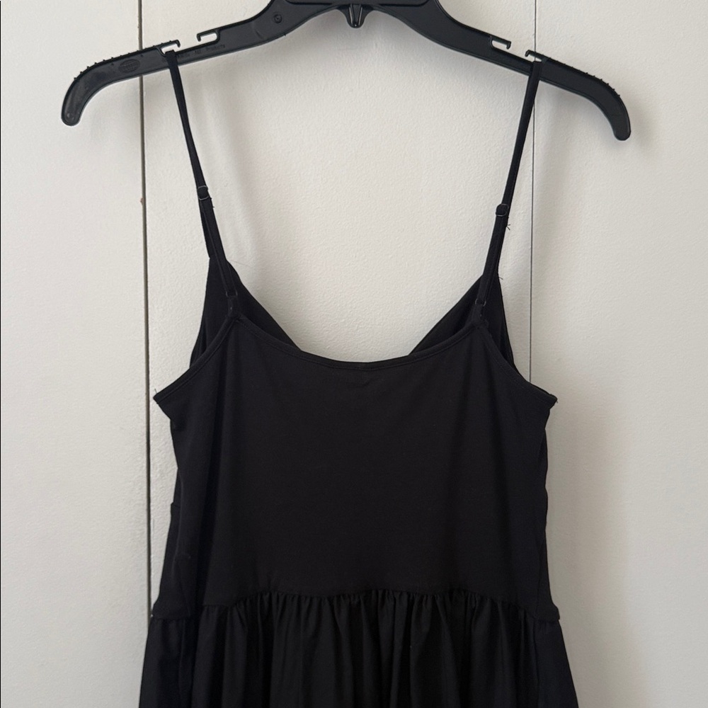 Black Twist Front Midi Dress Adjustable Straps - Picture 5 of 7